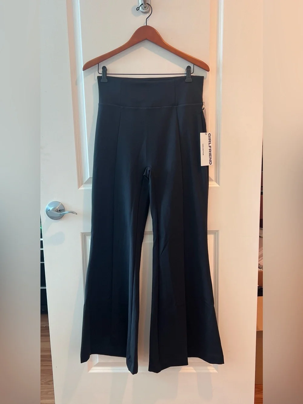 Girlfriend Collective Compressive High Rise Flare Leggings Black XL NEW
